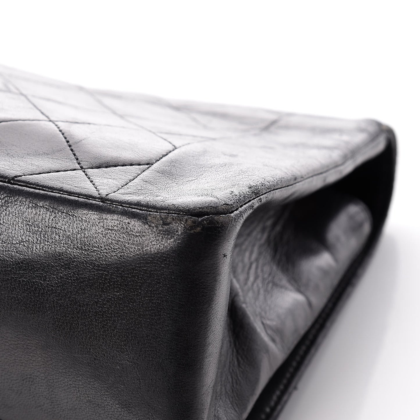 Lambskin Quilted Medium Single Flap Black