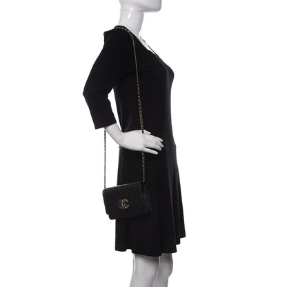 Chanel Caviar Quilted French New Wave Chain CC Wallet On Chain WOC Black 2 of 12