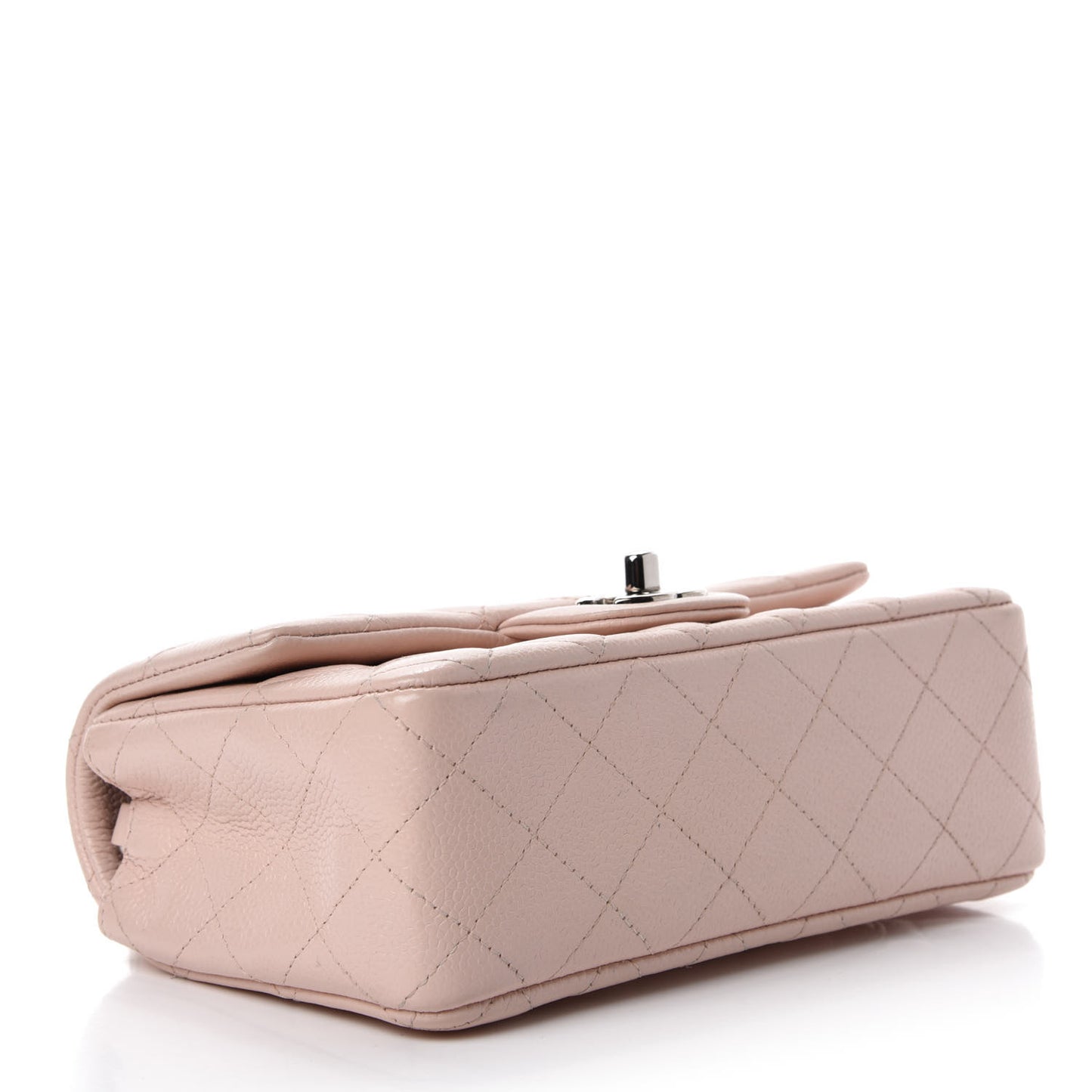 Caviar Quilted Mini Rectangular Flap Light Pink