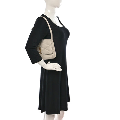 Saint Laurent Lambskin Quilted Le 57 Diamond Shoulder Bag Crema Soft 2 of 11