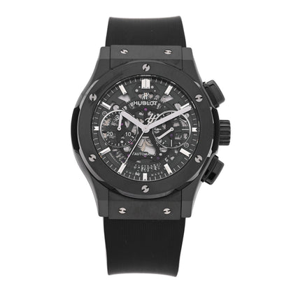 Hublot Ceramic Rubber 45mm Classic Fusion Aerofusion Chronograph Automatic Watch Black 525.CM.0170.RX 1 of 5