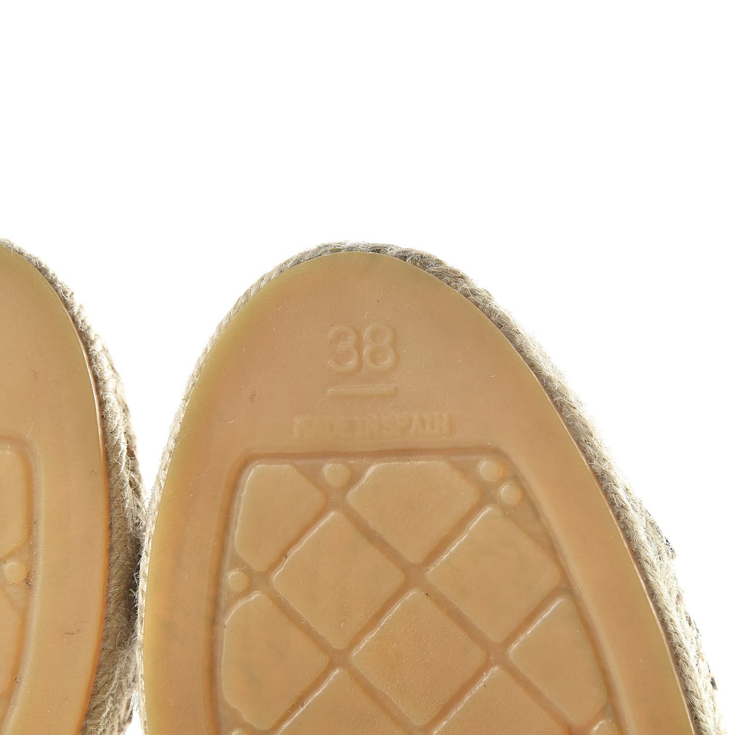 Lambskin CC Espadrilles 38 Beige Black