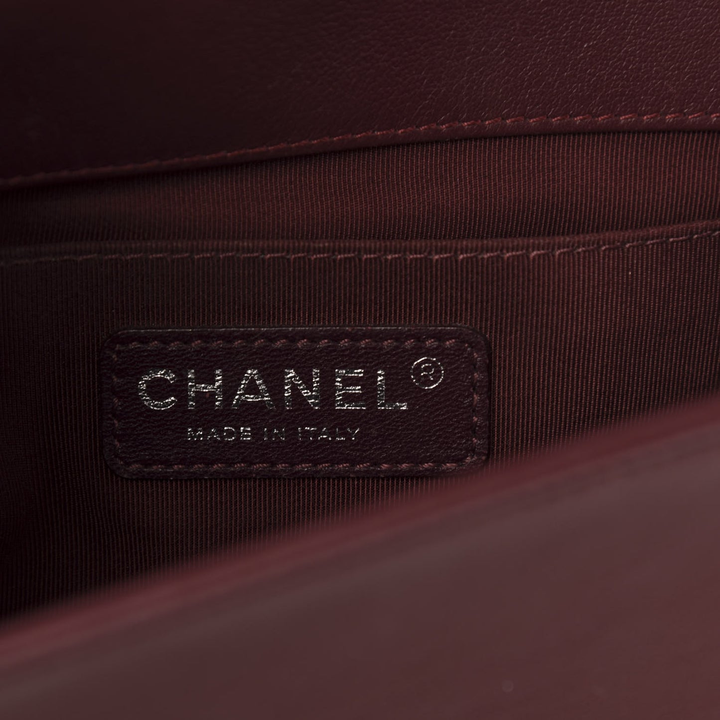 Velvet Tweed Quilted Medium Boy Flap Burgundy