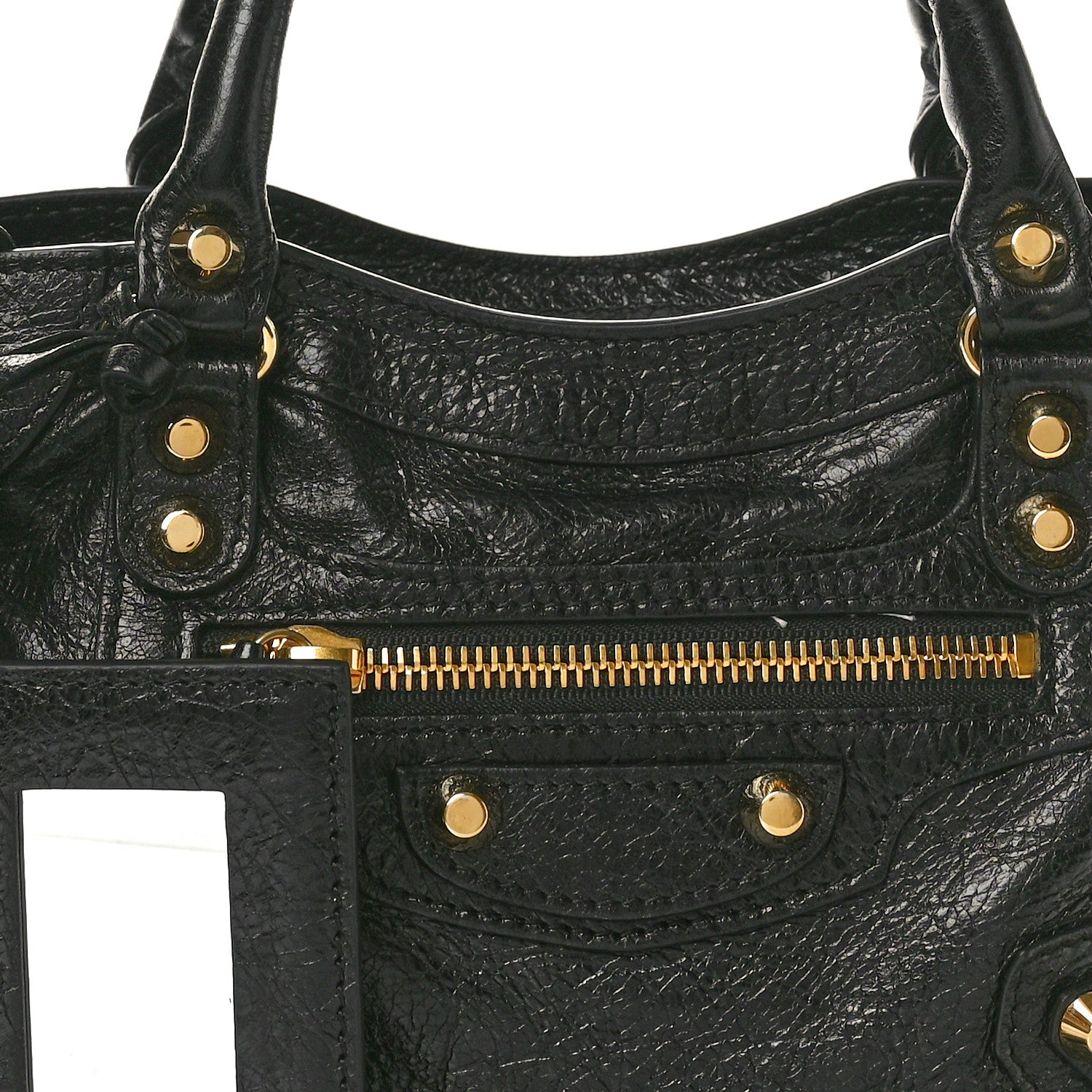 Balenciaga Agneau Classic Gold Hardware Mini City Black 9 of 12