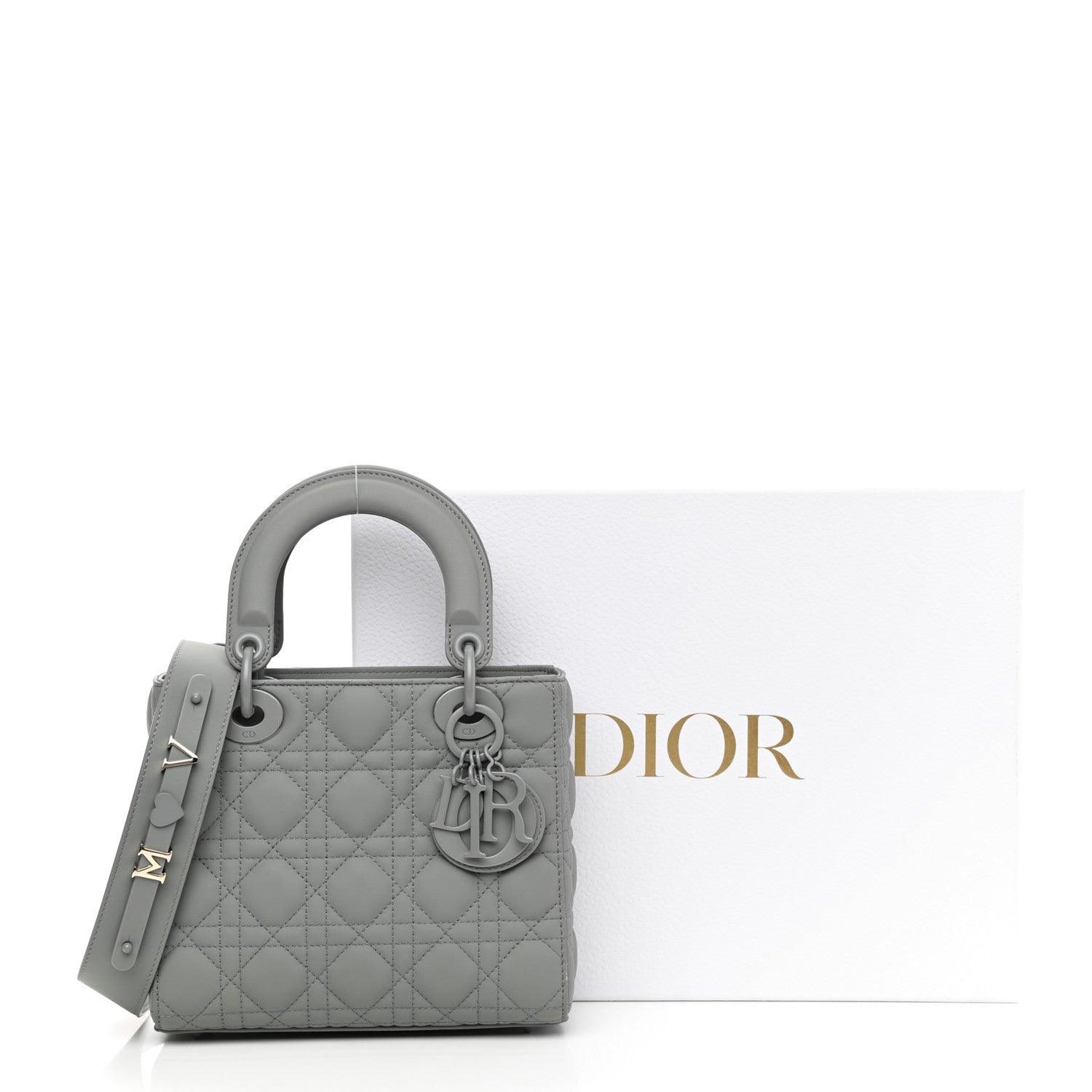 Christian Dior Ultra Matte Calfskin Cannage Small My ABCDior Lady Dior Gray 11 of 11