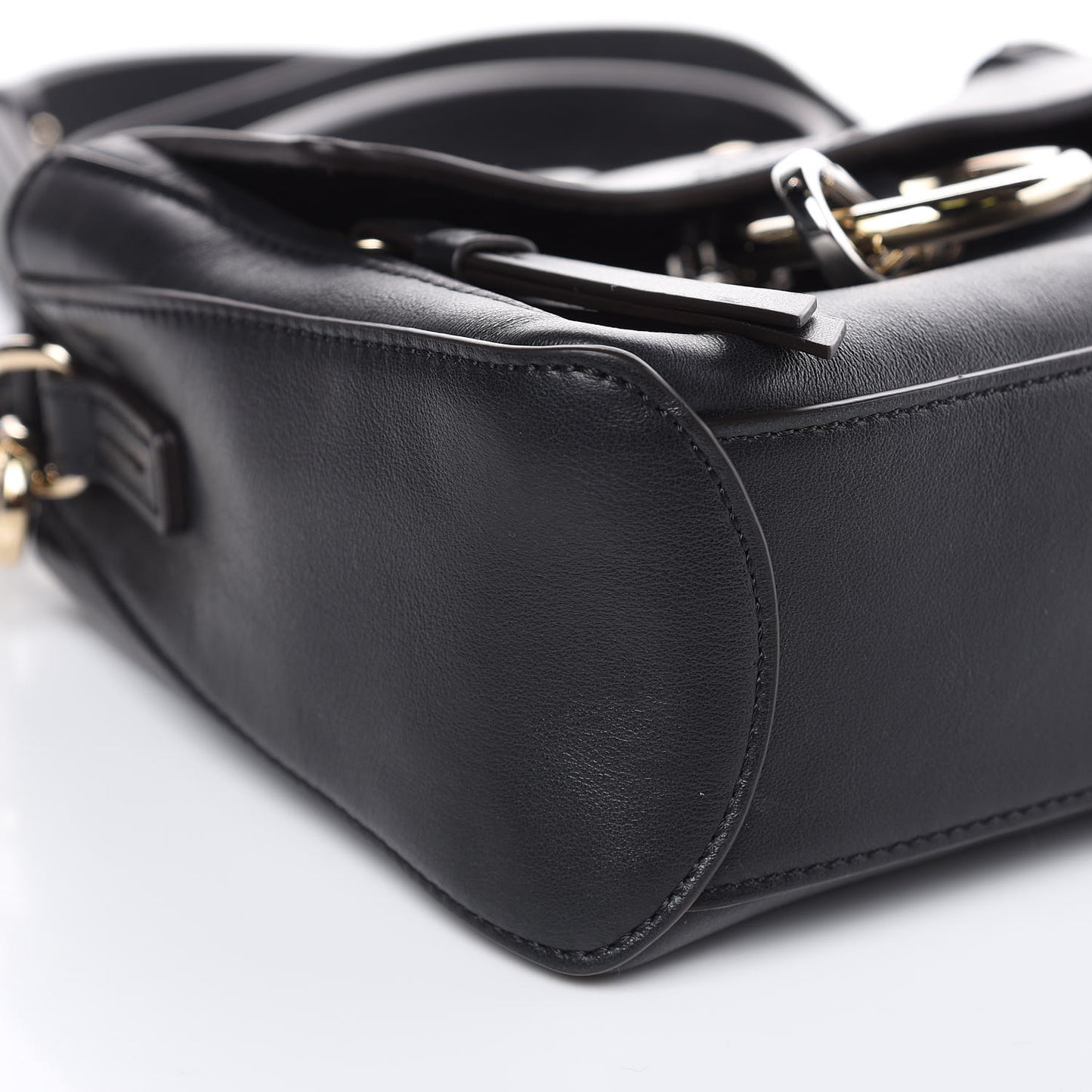 Calfskin Mini Faye Day Shoulder Bag Black