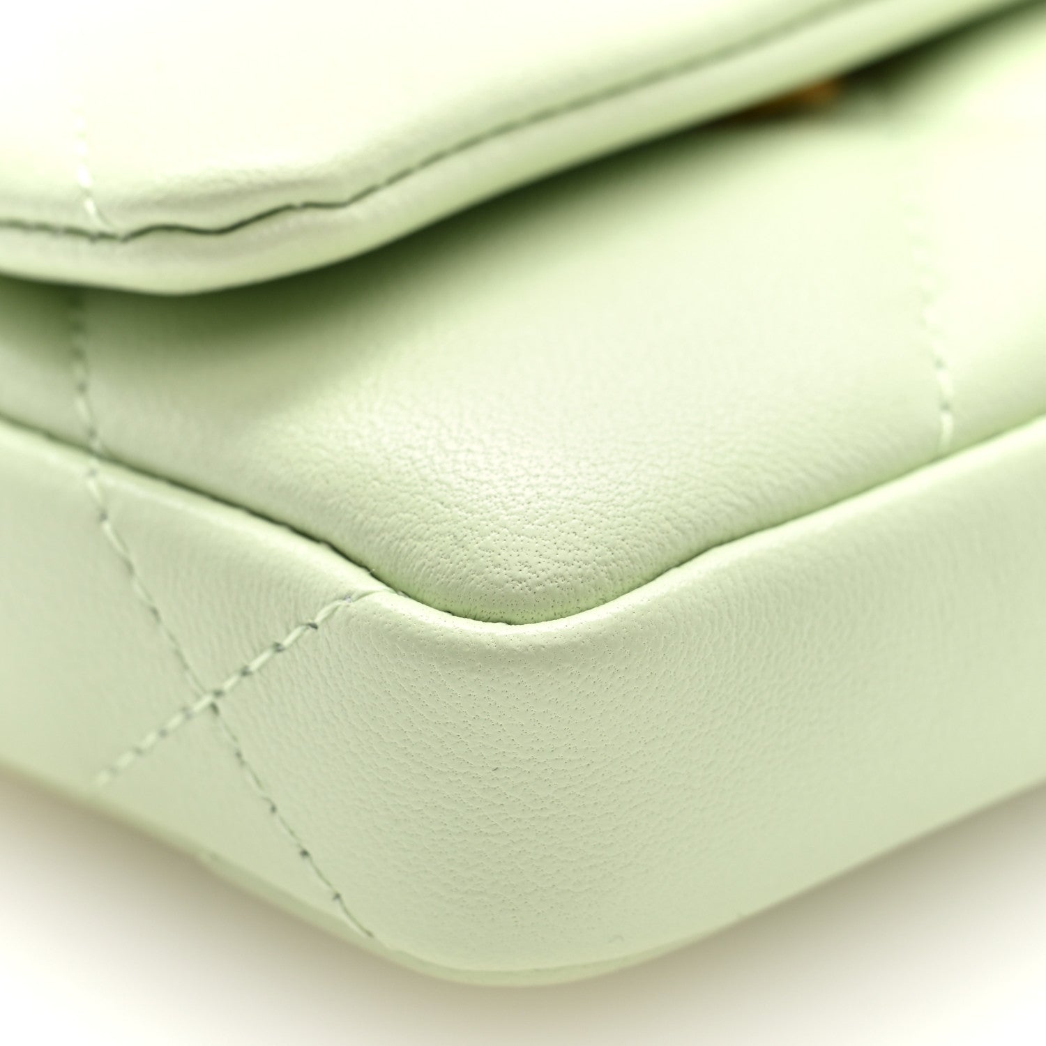 Chanel Lambskin Quilted Chanel 19 Flap Mini Shoulder Bag Light Green 9 of 10