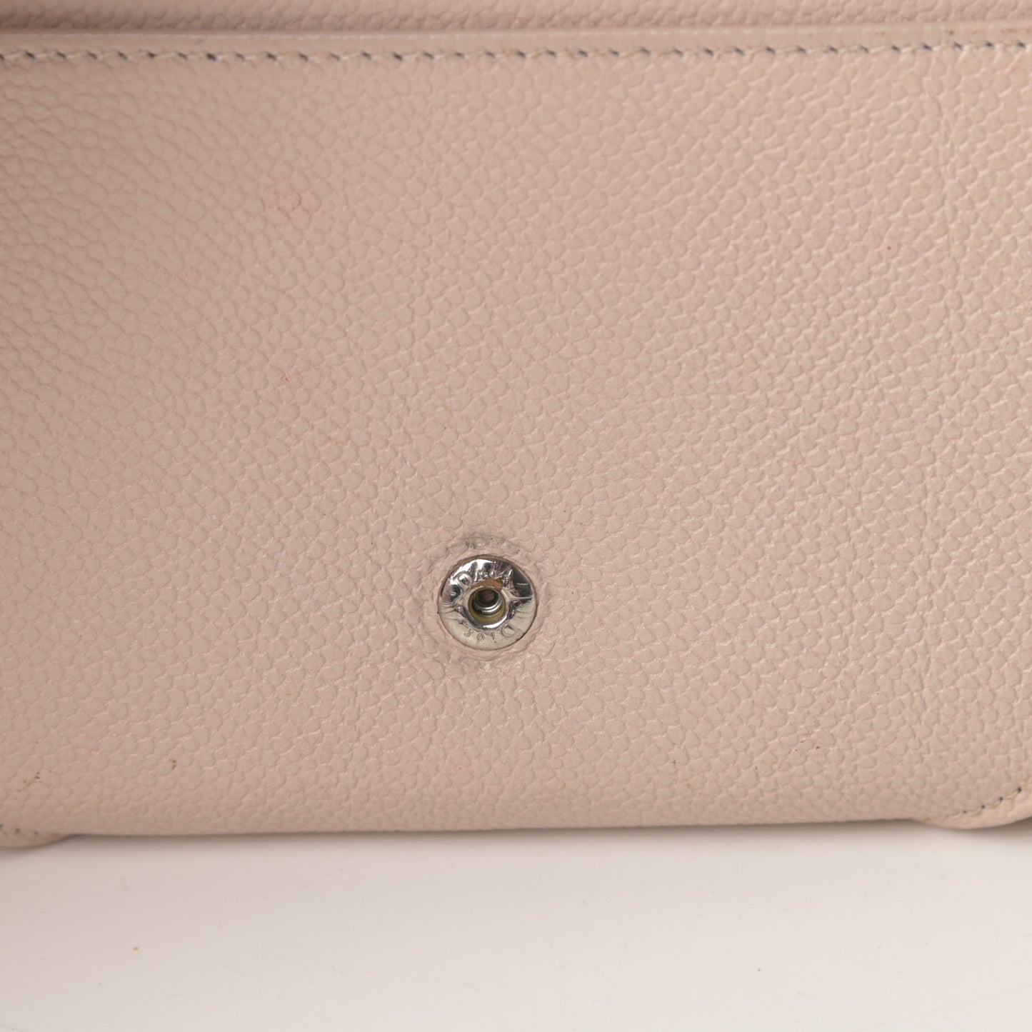 Grained Calfskin Diorama Croisiere Chain Wallet Rose Poudre