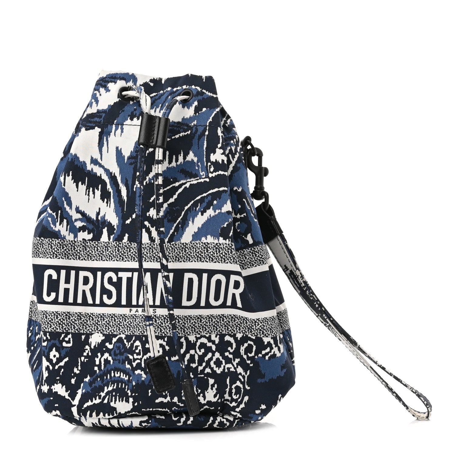 Christian Dior Technical Fabric Embroidered Palm Tree Toile De Jouy DiorTravel Pouch Blue 1 of 12