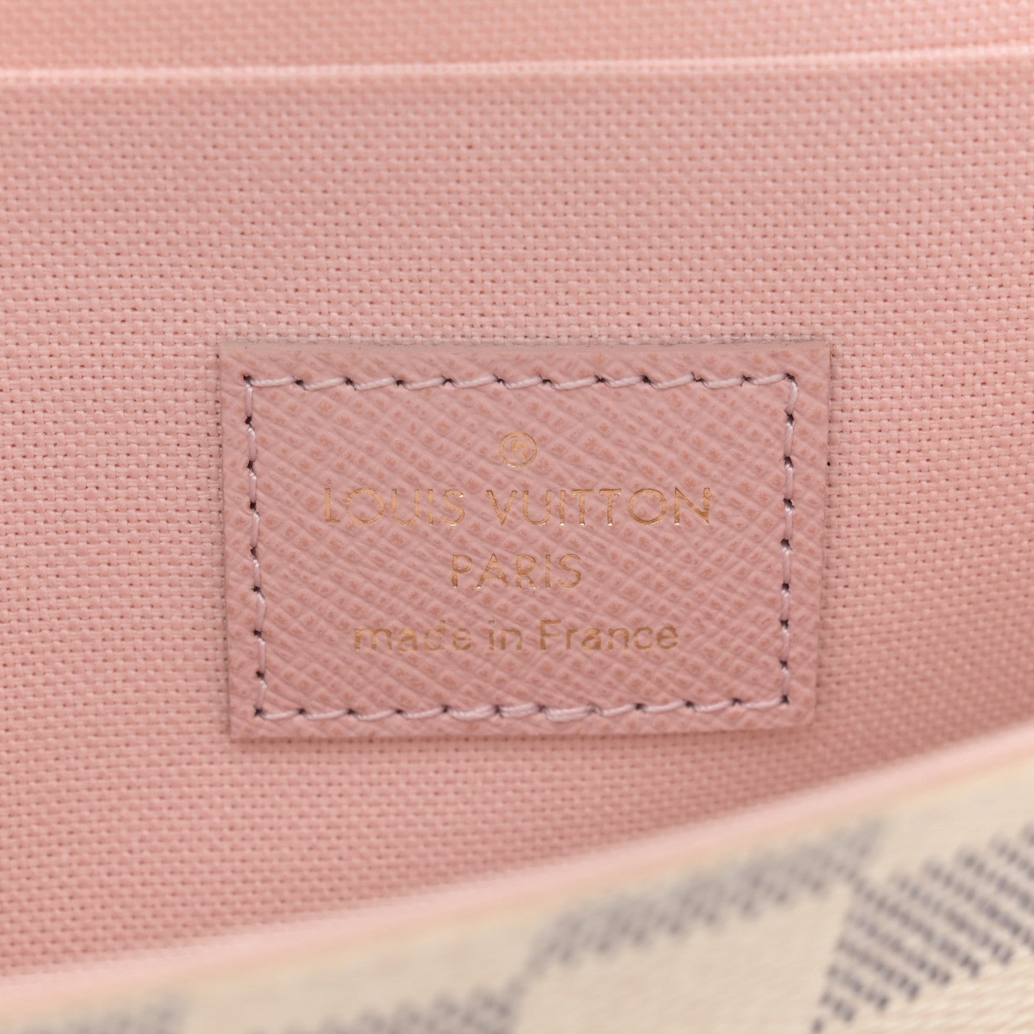 Louis Vuitton Damier Azur Pochette Felicie Chain Wallet Rose Ballerine 6 of 10