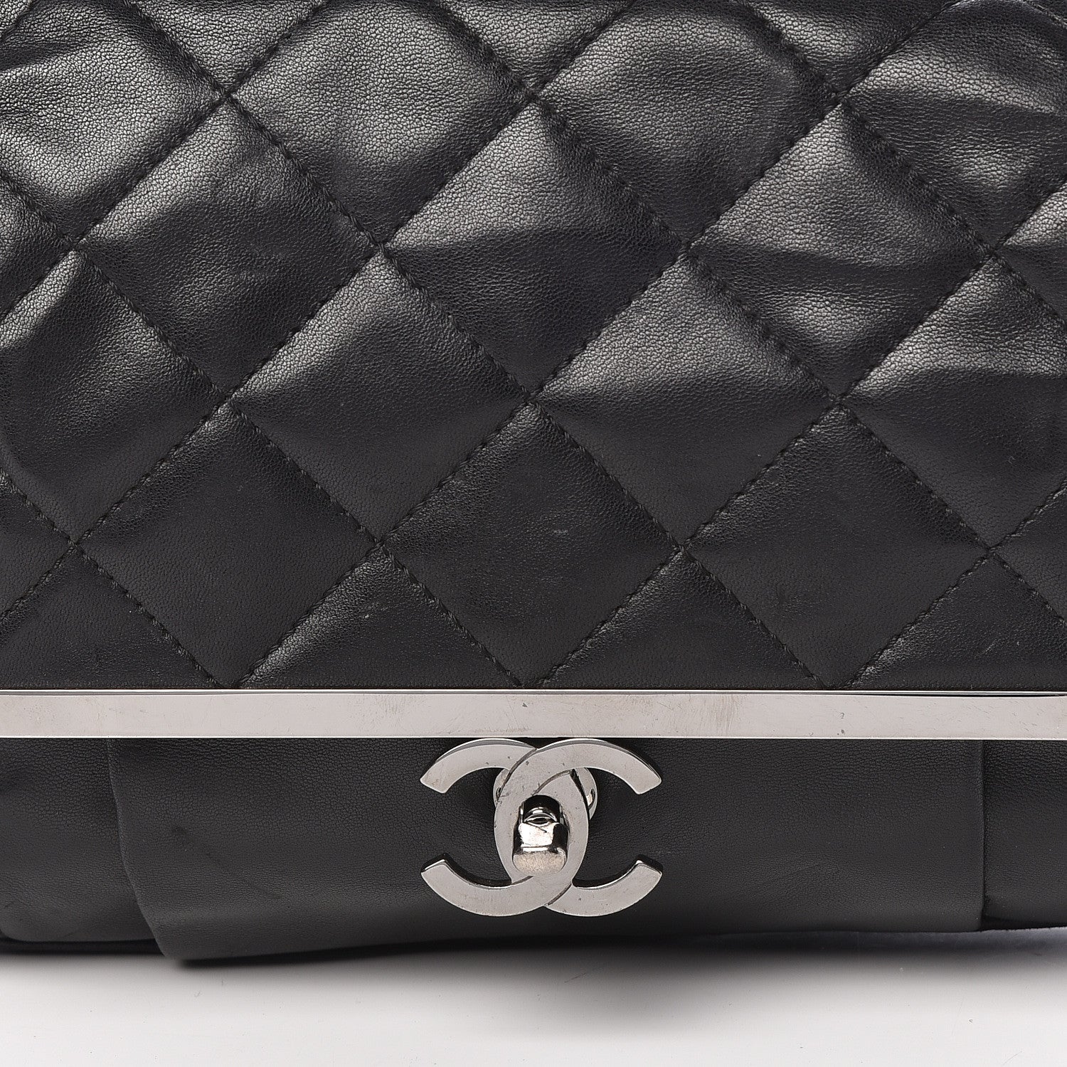 Chanel Calfskin Quilted Frame Flap Black 11 of 11