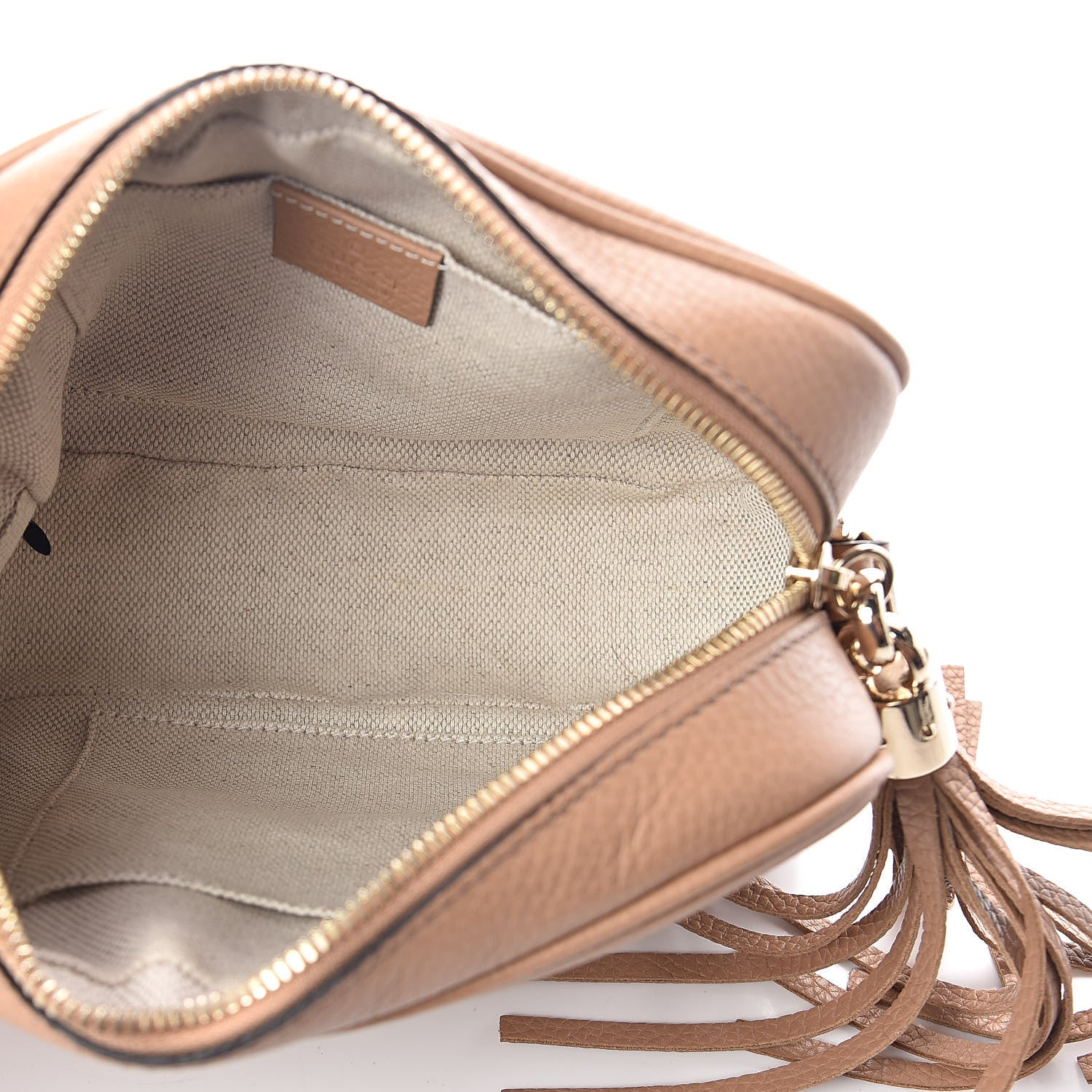 Gucci Pebbled Calfskin Small Soho Disco Bag Rose Beige 5 of 10