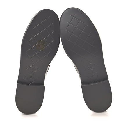 Chanel Lambskin Quilted CC Turnlock Loafers 37.5 Dark Grey 6 of 10
