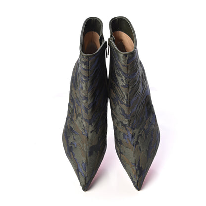Christian Louboutin Jacquard Camoloubi So Kate Booty 55 Ankle Boots 39 Vosges 5 of 9