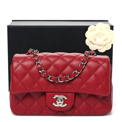 Chanel Caviar Quilted Mini Rectangular Flap Red 11 of 11