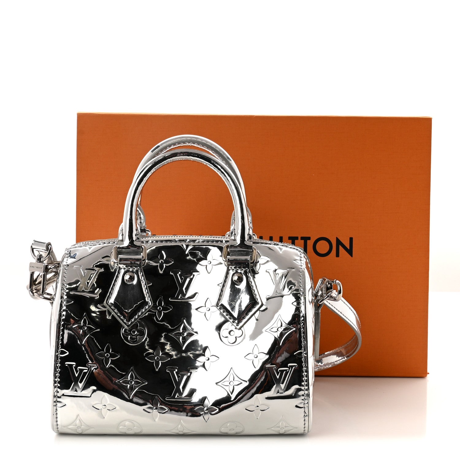 Louis Vuitton Monogram Miroir Speedy Bandouliere 20 Silver 10 of 10