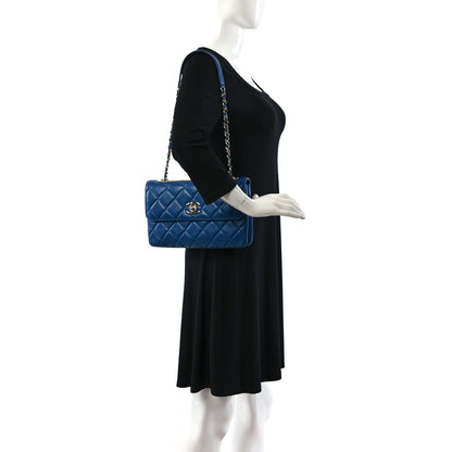 Chanel Lambskin Quilted Medium Trendy CC Flap Blue 2 of 10