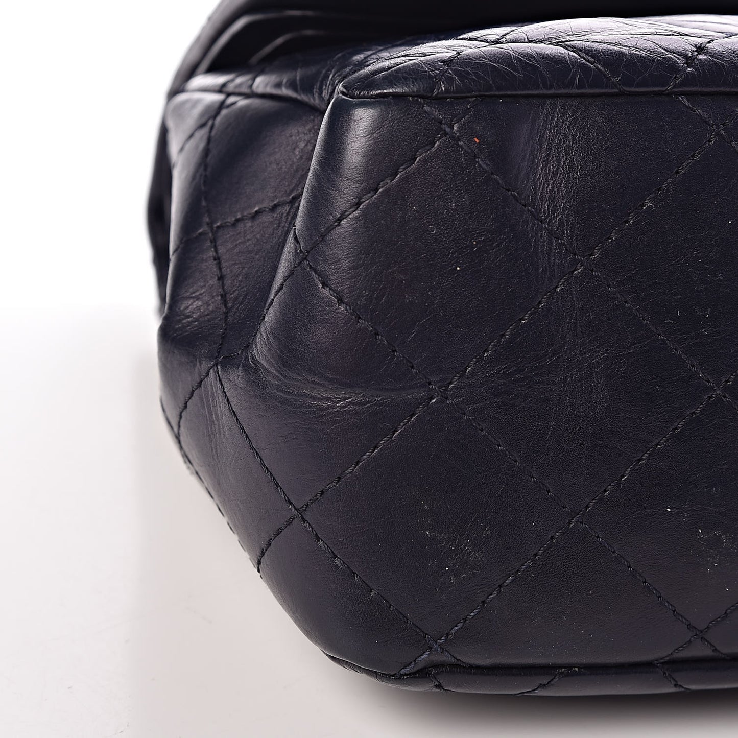 Aged Calfskin Quilted 2.55 Reissue 227 Flap Navy Blue