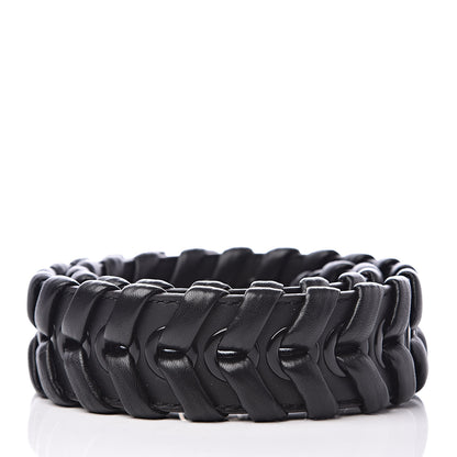 Fendi Vitello Dolce Shiny Nappa Lace Up Strap You Black 2 of 3