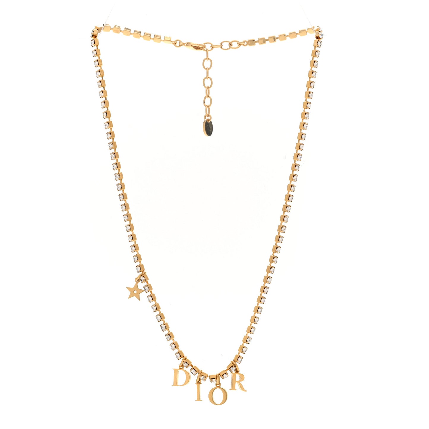 Metal Crystal Dio(r)evolution Star Necklace Gold