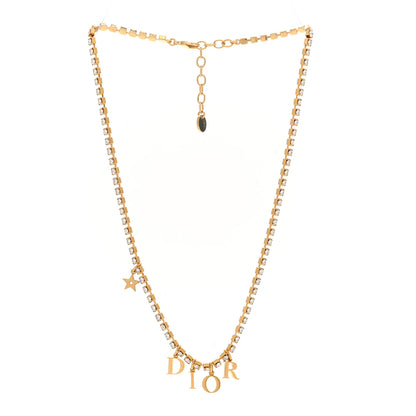 Christian Dior Metal Crystal Dio(r)evolution Star Necklace Gold 3 of 7