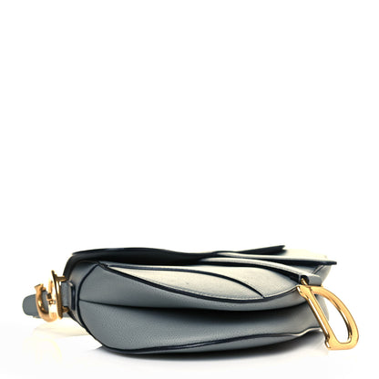 Christian Dior Grained Calfskin Saddle Bag Sky Blue 4 of 12