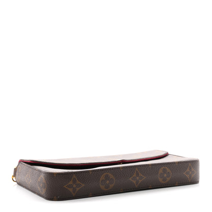 Louis Vuitton Monogram Pochette Felicie Chain Wallet Fuchsia 5 of 10