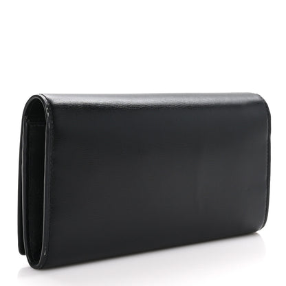 Saint Laurent Smooth Calfskin Classic Monogram Cassandre Wallet Black 3 of 14