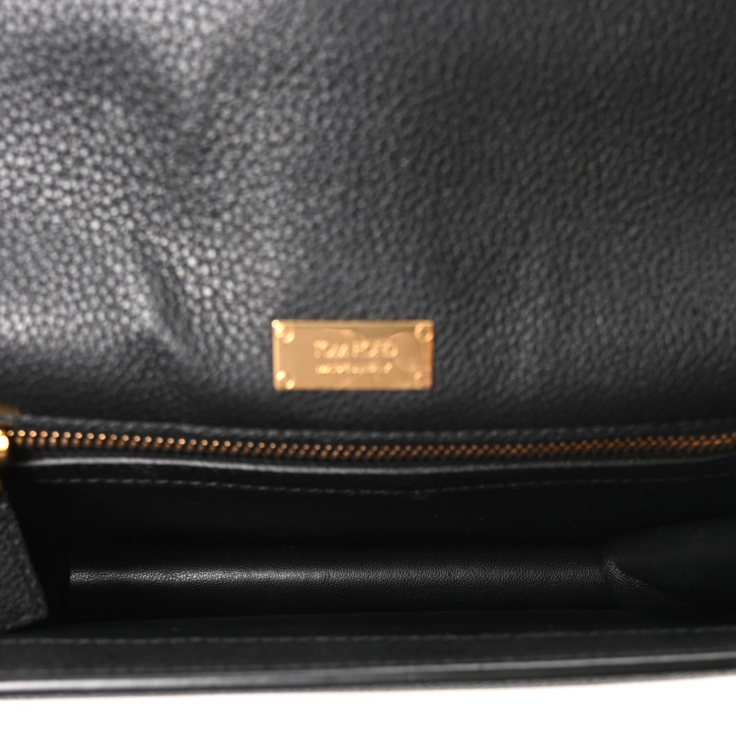 Tom Ford Grained Calfskin Tara Chain Shoulder Bag Black 5 of 9