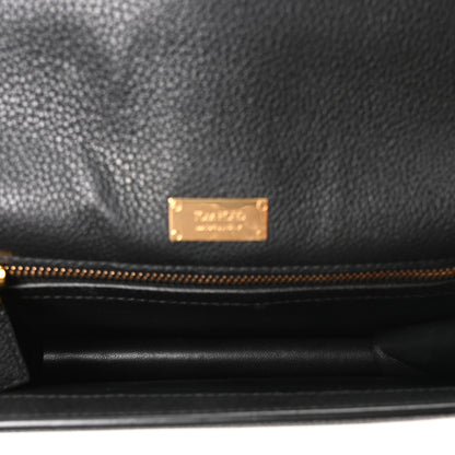 Tom Ford Grained Calfskin Tara Chain Shoulder Bag Black 5 of 9