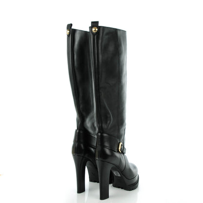 Louis Vuitton Calfskin High Platform Boots 39 Black 4 of 8