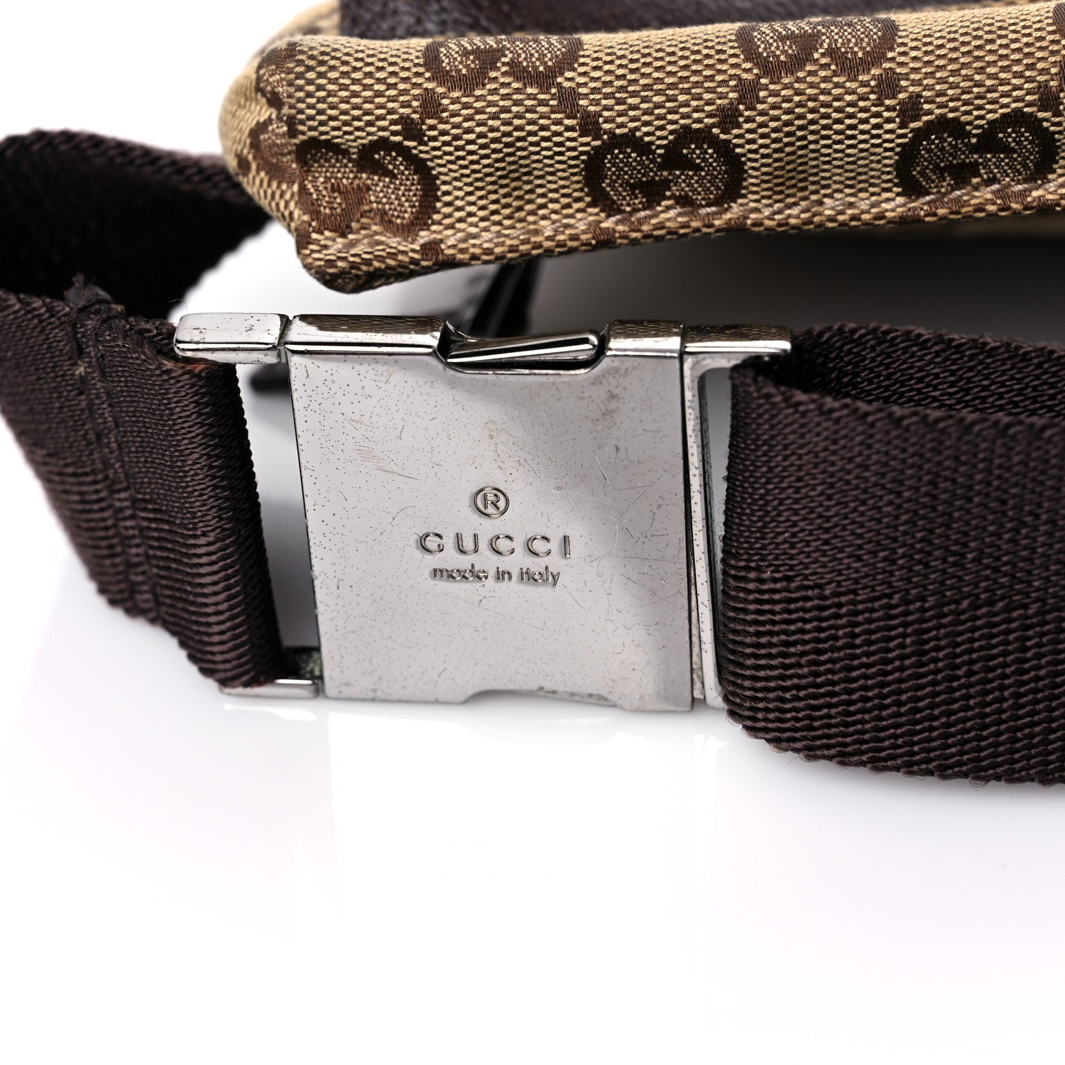 Gucci GG Monogram Double Pocket Belt Bag Dark Brown 18 of 19