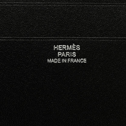 Hermes Villandry Calfskin City 8CC Card Holder Black 6 of 7