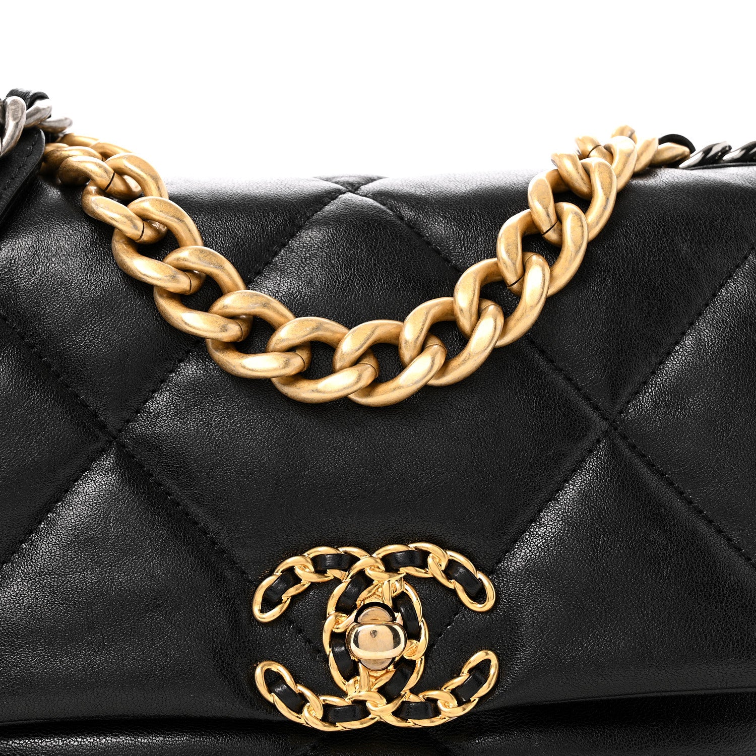 Chanel Goatskin Quilted Medium Chanel 19 Flap Black 8 of 13