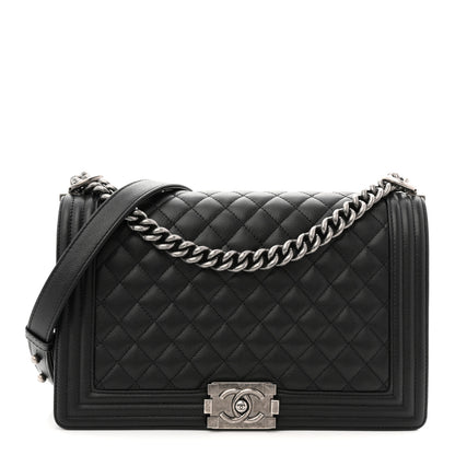 Chanel Caviar Quilted New Medium Boy Flap Black 1 of 10