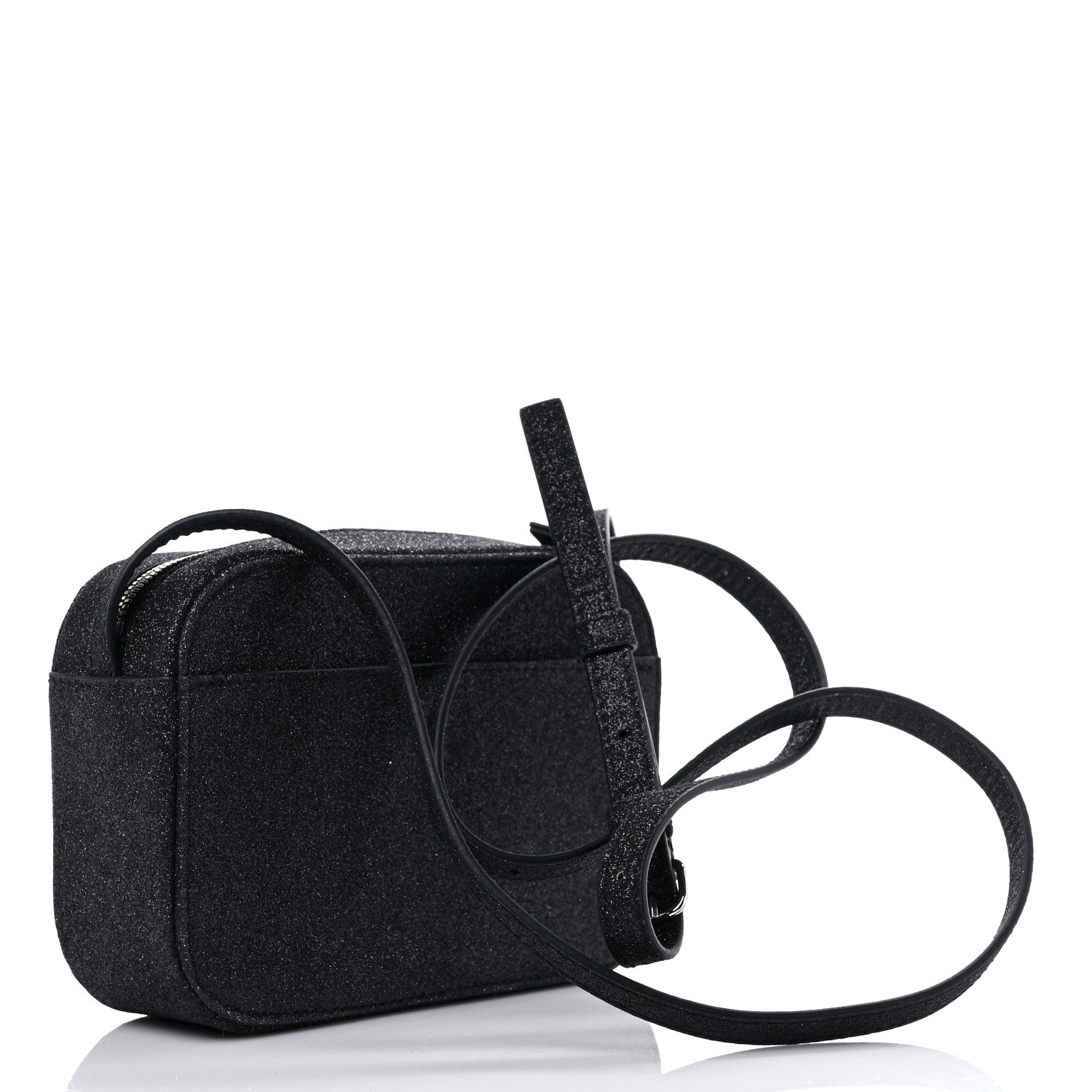 Balenciaga Metallic Calfskin Logo XS Everyday Camera Bag Black 2 of 7