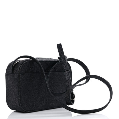 Balenciaga Metallic Calfskin Logo XS Everyday Camera Bag Black 2 of 7