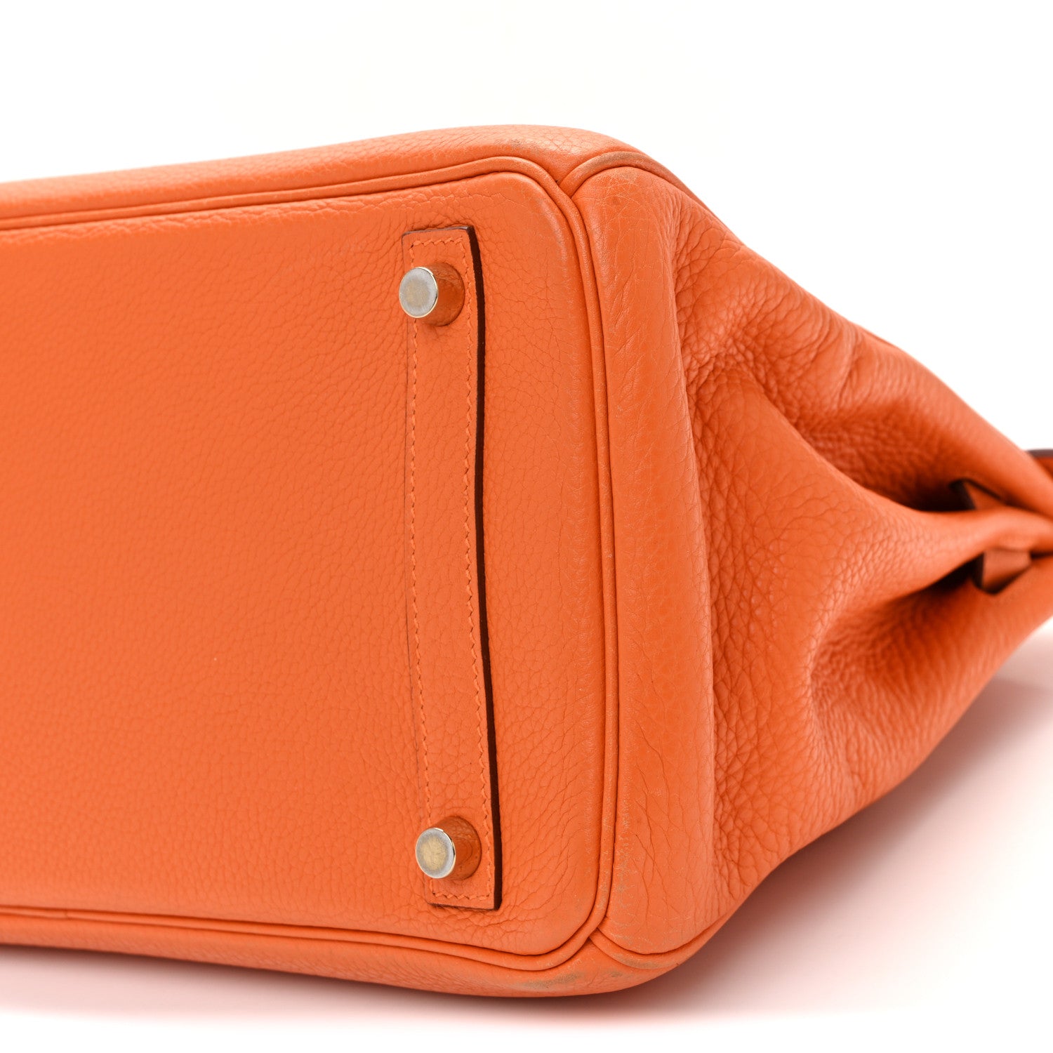 Hermes Taurillon Clemence Birkin 30 Orange 10 of 14