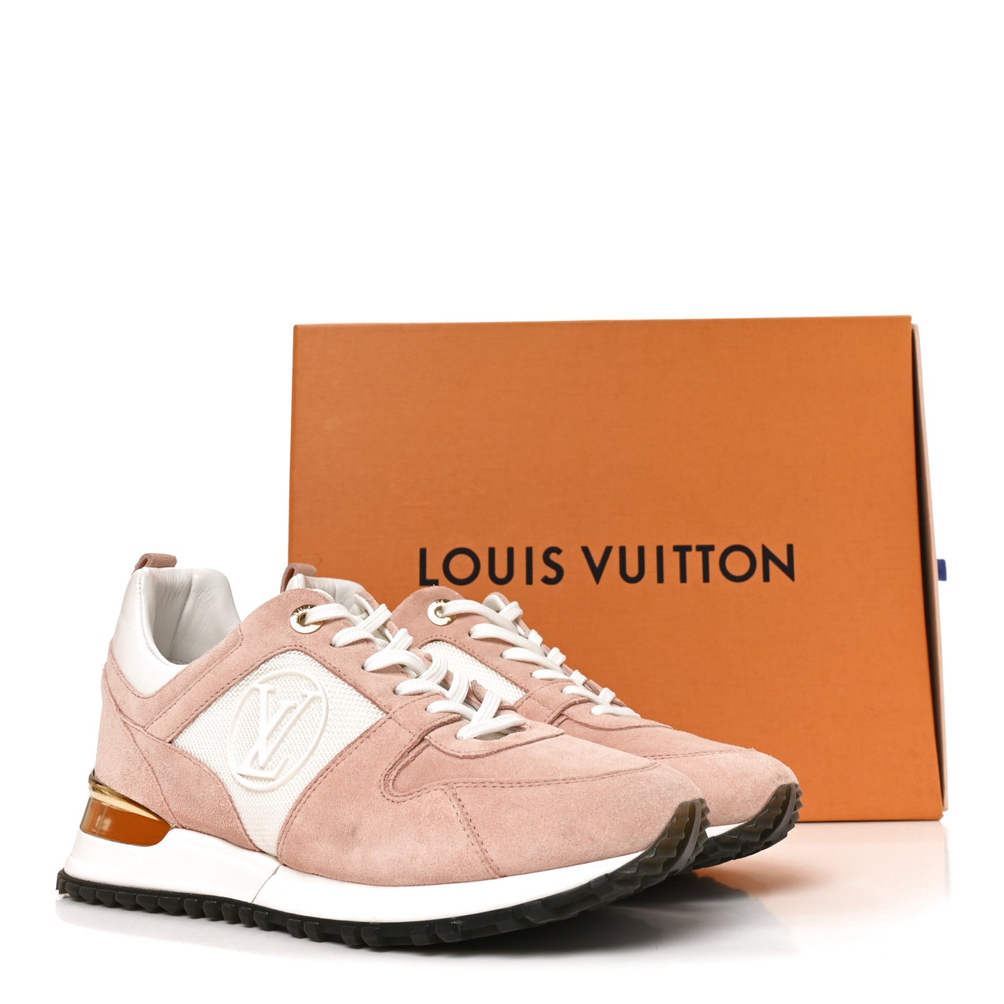 Suede Calfskin Run Away Sneakers 38 Pink
