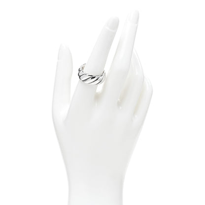 David Yurman Sterling Silver 9mm Sculpted Cable Band Ring 57 8 2 of 4