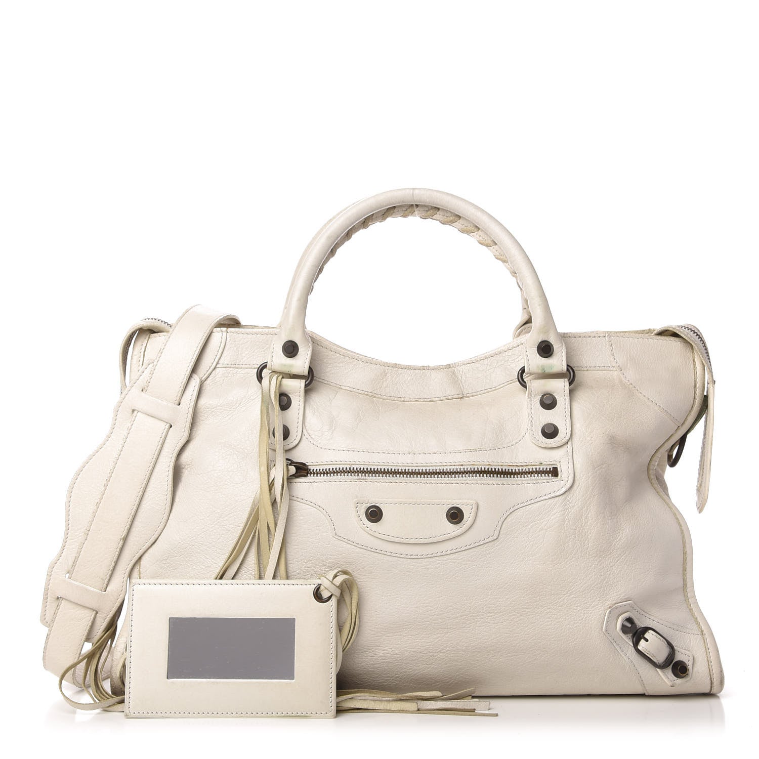Balenciaga Agneau Classic Hardware City White Light 1 of 21