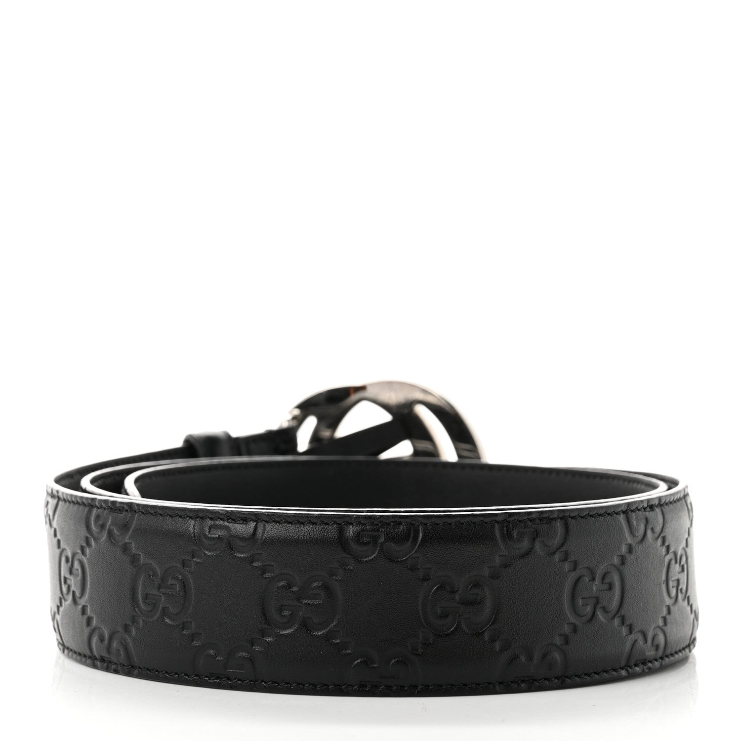 Gucci Guccissima Signature Interlocking G 40mm Belt 95 38 Black 2 of 5