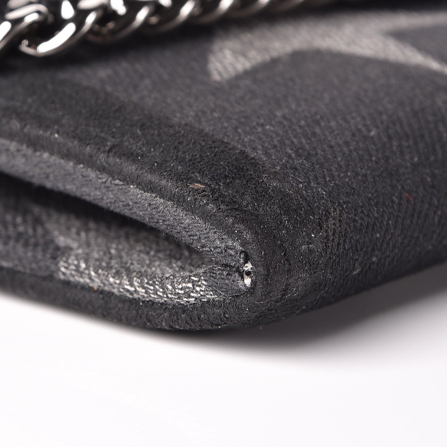 Denim Star Print Falabella Continental Flap Wallet Black