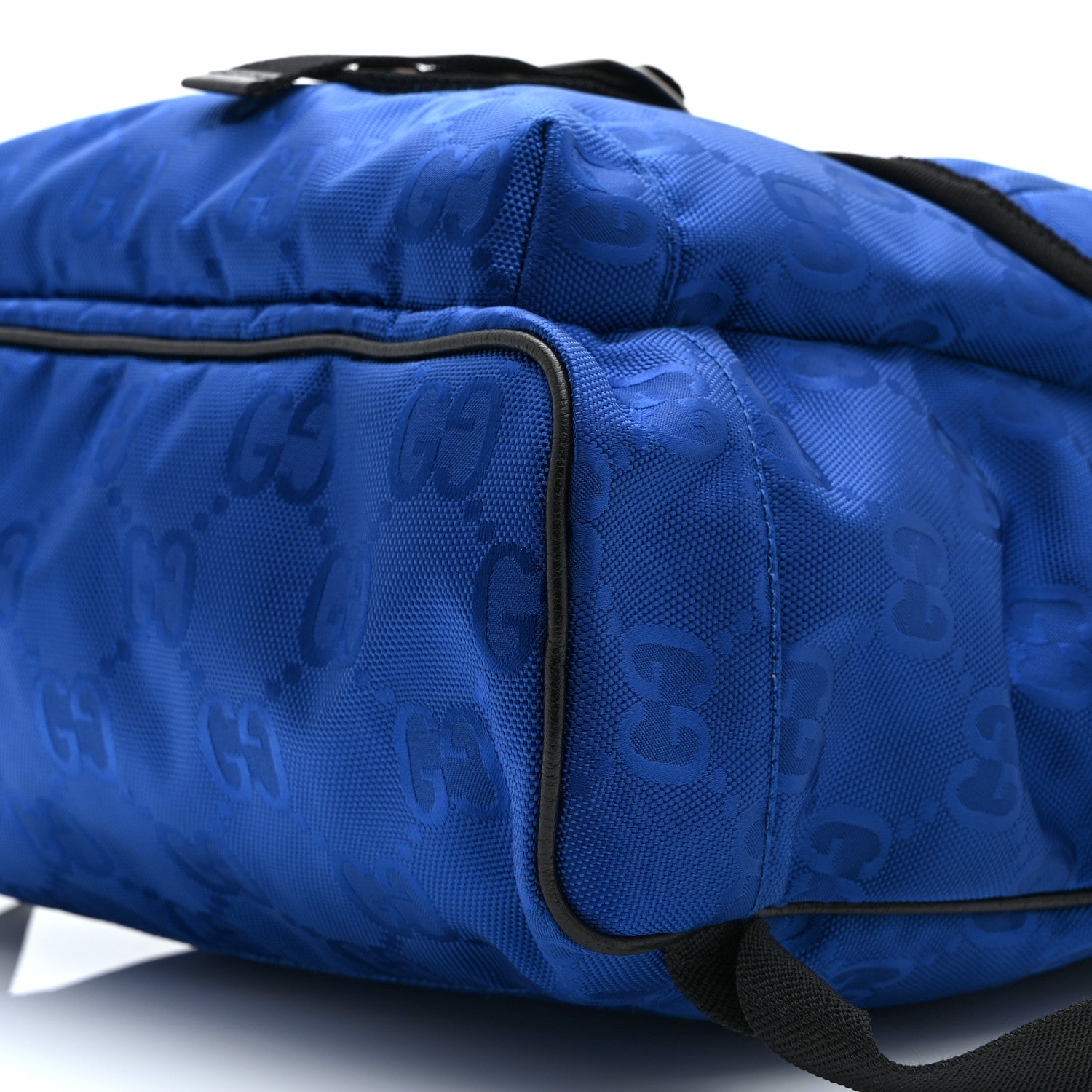 Gucci Econyl Nylon Monogram Off The Grid Backpack Guilted Blue