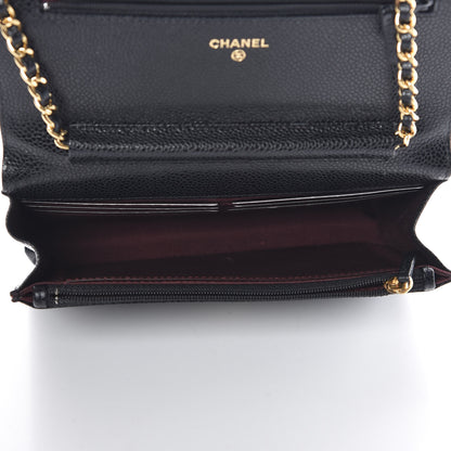 Chanel Caviar Quilted Wallet On Chain WOC Black 5 of 12