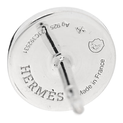 Hermes Sterling Silver TPM Ex-Libris Earrings 4 of 5