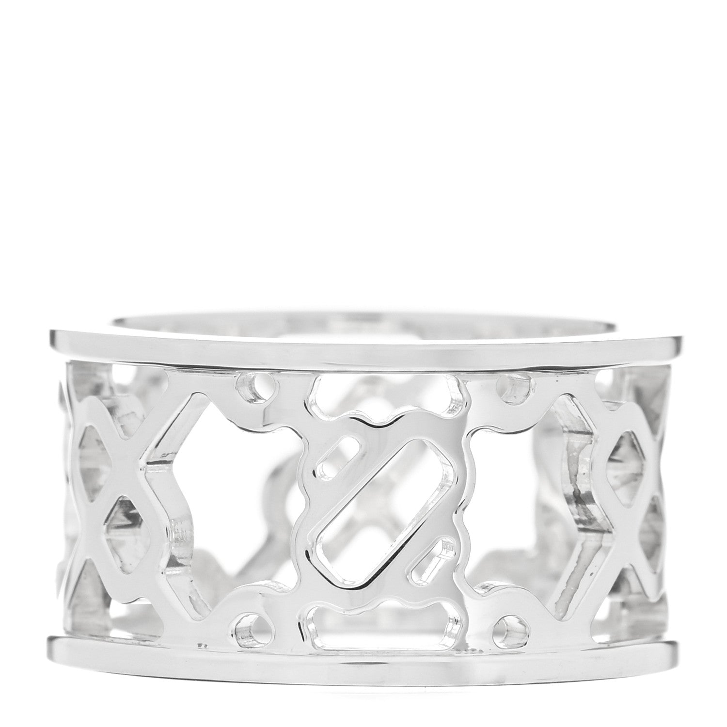 Hermes Sterling Silver PM Chaine d'Ancre Passerelle Ring 49 4.75 1 of 4
