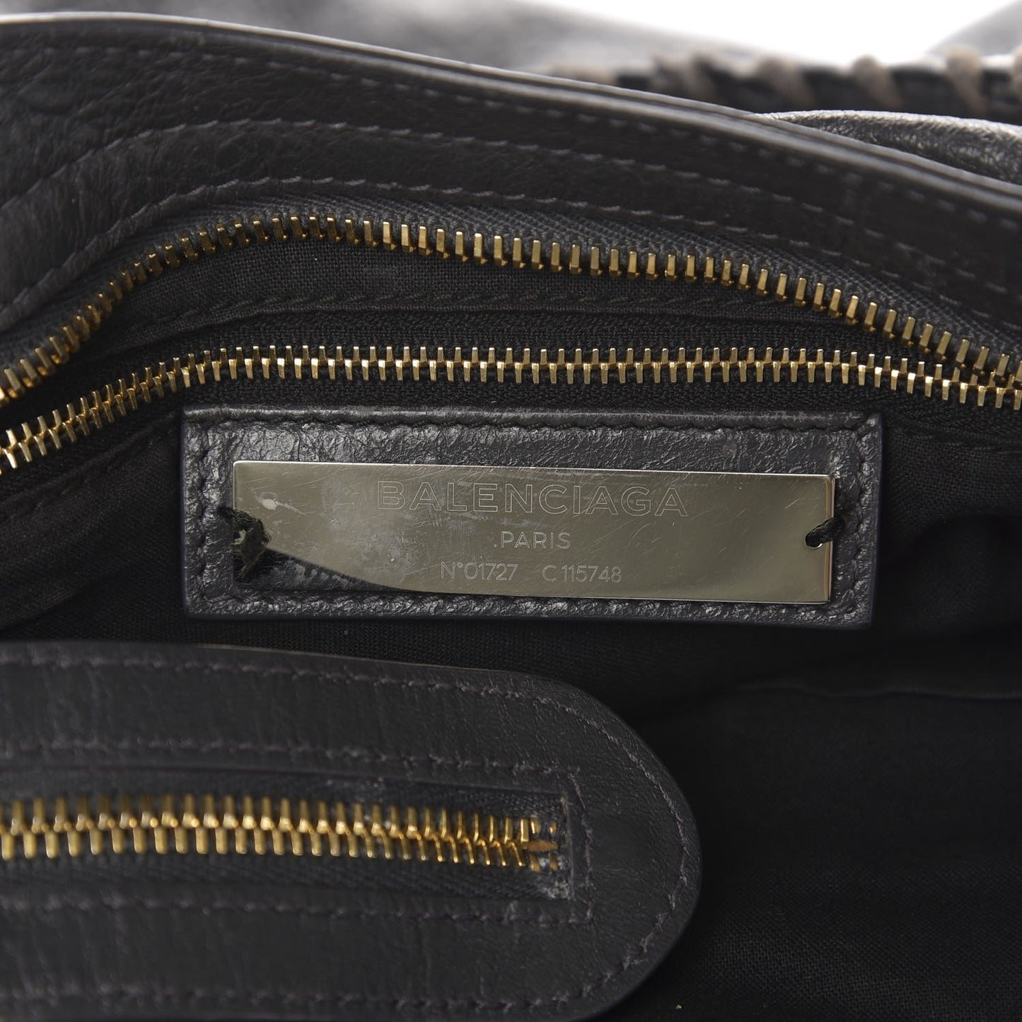 Agneau Classic Gold Hardware City Gris Fossile Anthracite