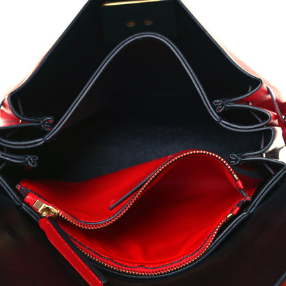 Valentino Garavani Smooth Calfskin Colorblock Medium Vring Shoulder Bag Rouge Pur 6 of 14