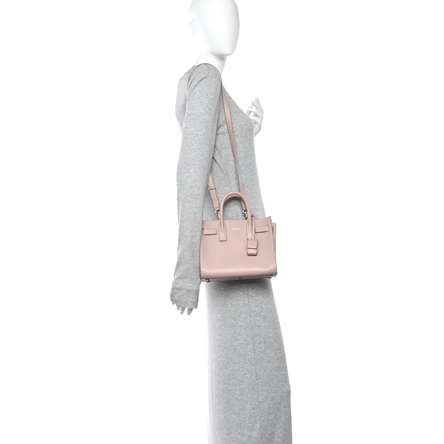 Grained Calfskin Nano Sac De Jour Pale Blush